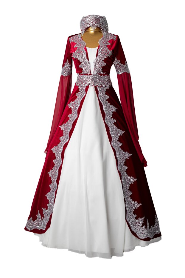 Caftan, Banded New Season Silver Lace