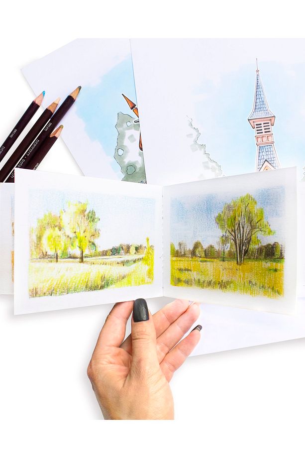 Cep Eskiz Defteri (suluboya Ve Grafik Için) Watercolor Reportage Sketchbook - 5