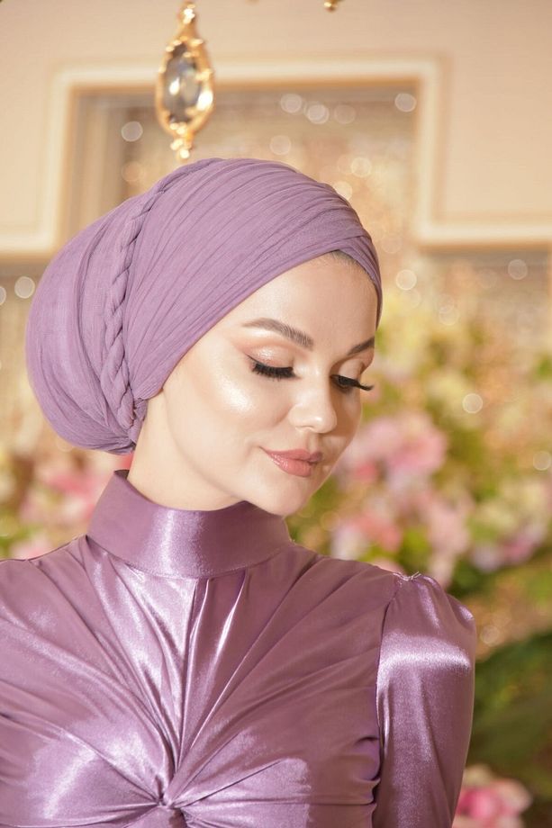 Sümbül Lila Abiye Elbise - 3