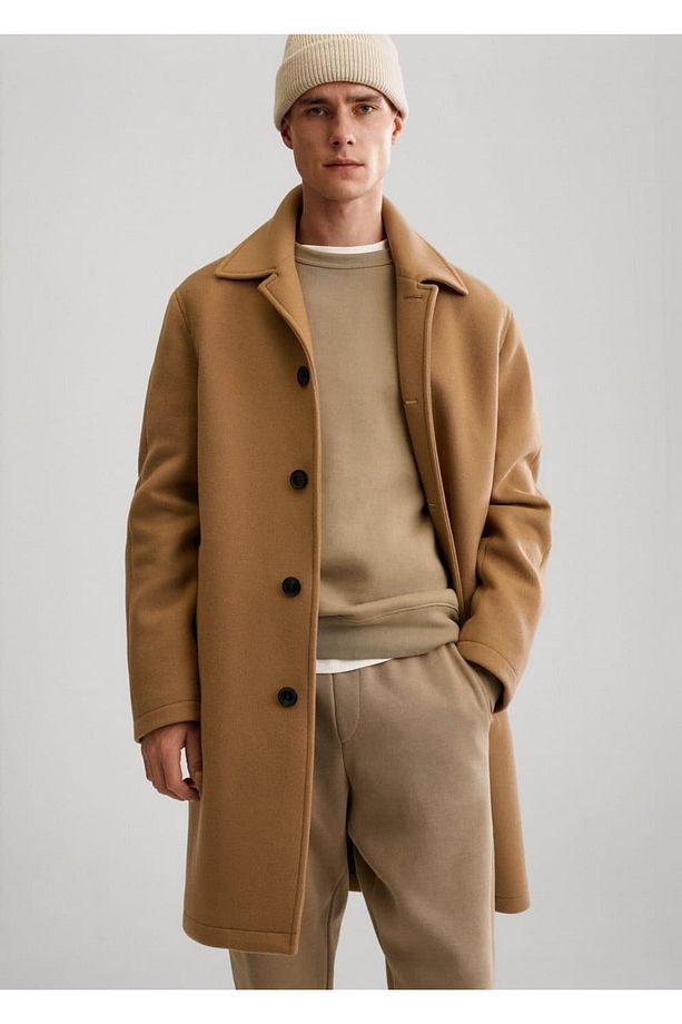 Geri Dönüştürülmüş Yün Oversize Palto - 5