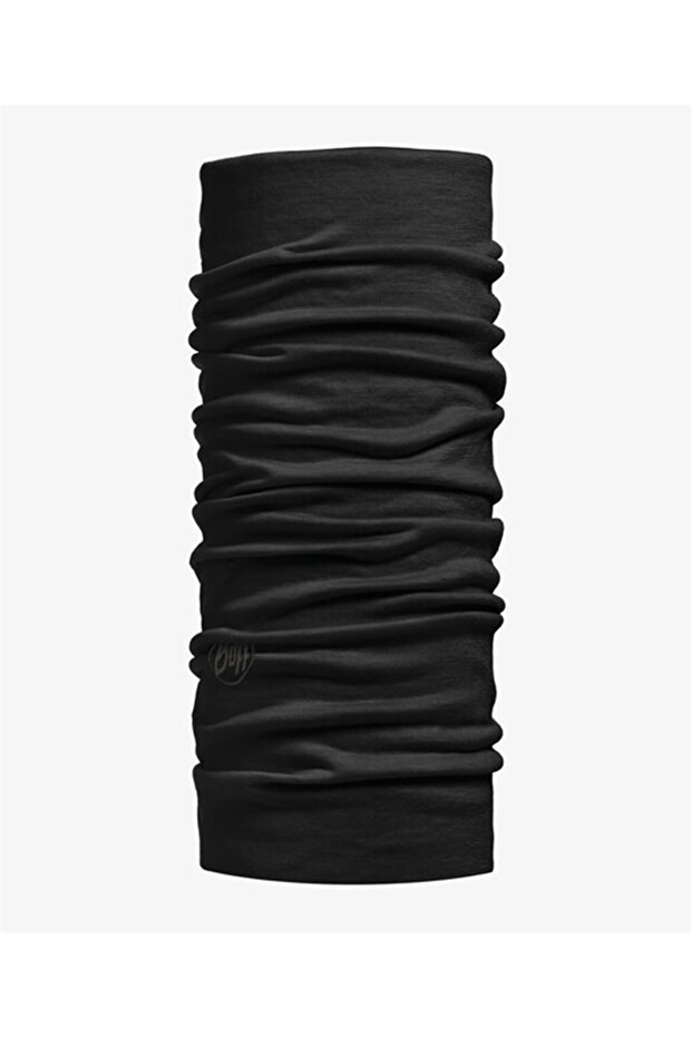 Merıno Lıghtweıght Solıd Siyah Unisex Bandana - 1