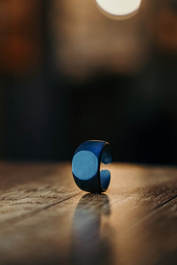 خاتم رجالي باللون الأسود غير اللامع موديل الفارس قابل للتعديل - 2