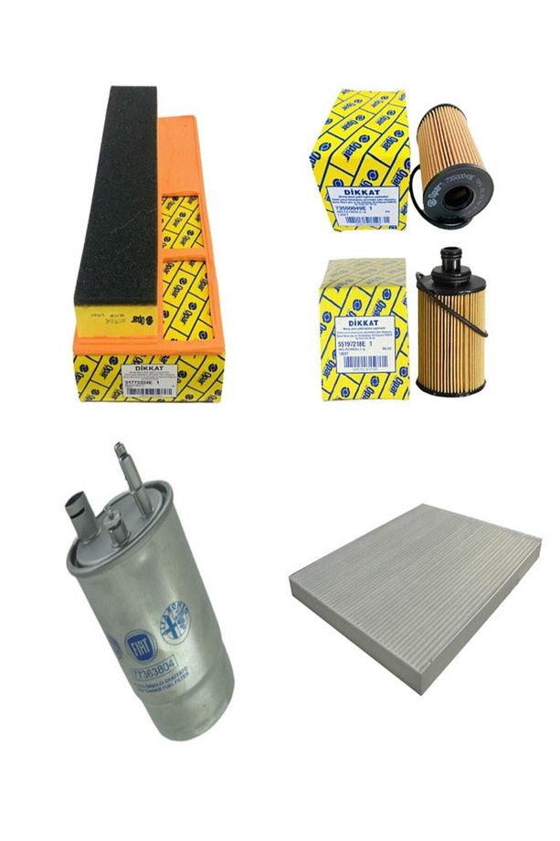 Uyumlu Fiat Grande Punto 1.3 Jtd Multijet 16v Filtre Bakım Seti 2005-2010 4lü-otodeposuset6060c - 1