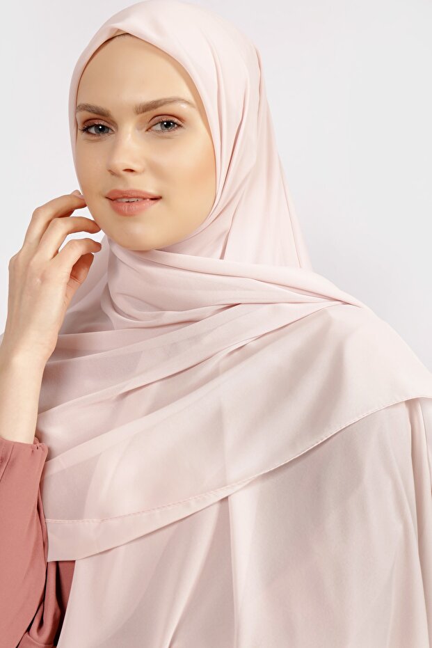 وشاح شيفون - بودرة خفيفة - 1