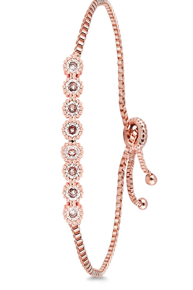 Adjustable Women's Copper Waterway Bracelet with Zircon Stone