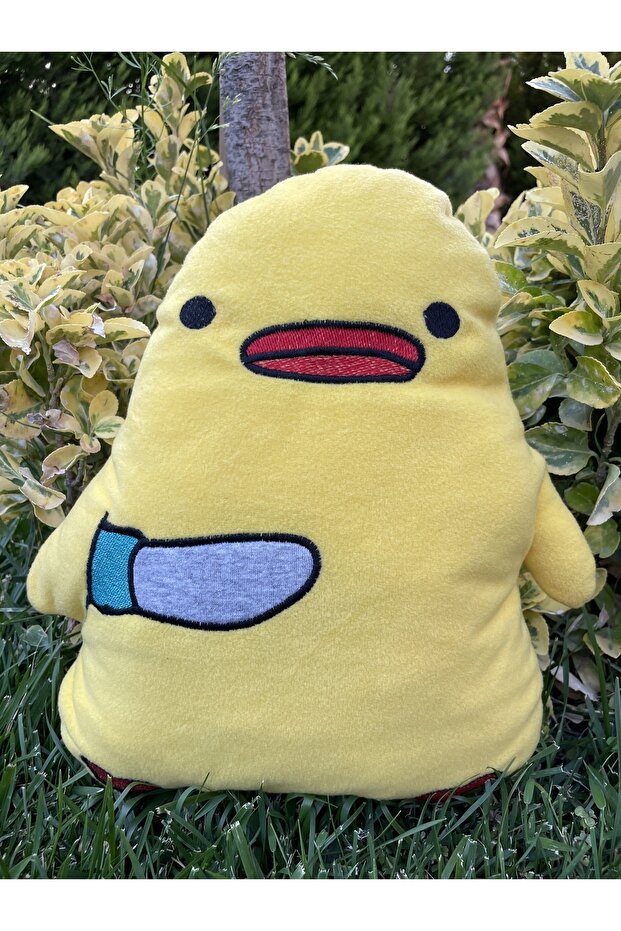 Velrobe Killer with Head Cute Plush Yellow Chick Safka Pillow Standard Size