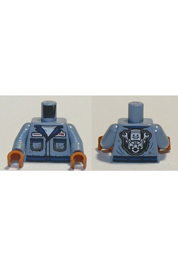 Original Moc Custom Minifigure Minifigure Body Torso Special Blue Mechanical Repairman Biker Jumpsuit