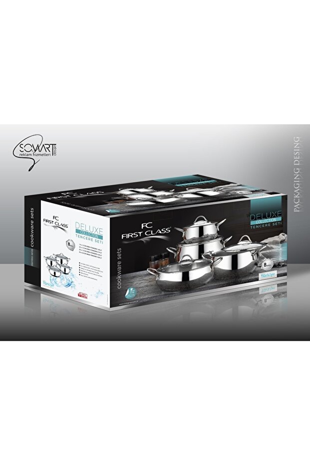 Delux 8 Parça Tencere Seti Platin - 2