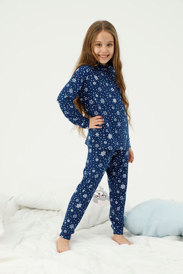 Kapişonlu Alt-üst Polar Pijama Takım - 2