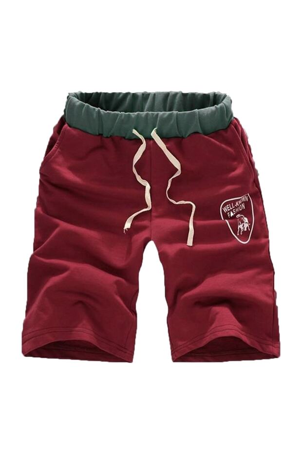 Men's Buffalo Printed Capri Sports Shorts with Elastic Waist
