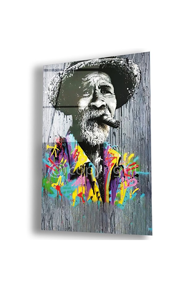 Unbreakable Glass Spanish Style Old Man Painting