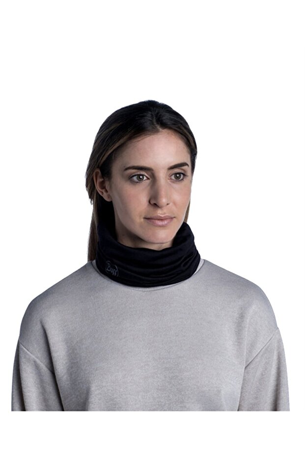 Merıno Lıghtweıght Solıd Siyah Unisex Bandana - 2