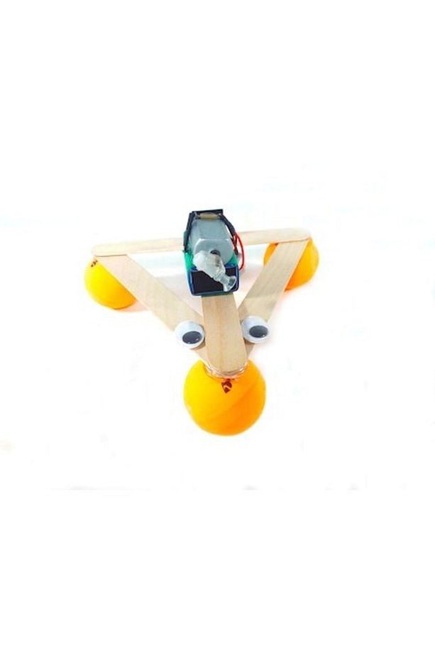 Titreşerek Yürüyen Robot Ping Pong Robot Seti Mekanik Ve Bilimsel Yeteneğe Sahip Yürüyen Robot - 1