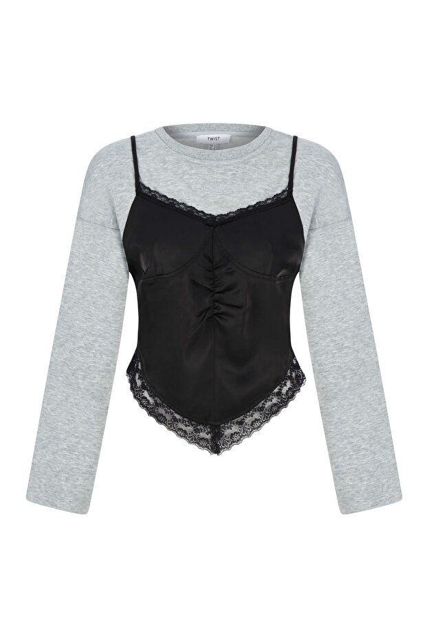 Hanorac mixt bustier - 5