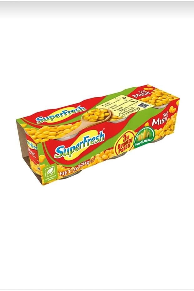 Super Fresh Mısır 220 Gr 3 Lu Ekonomık (4 Adet) - 1