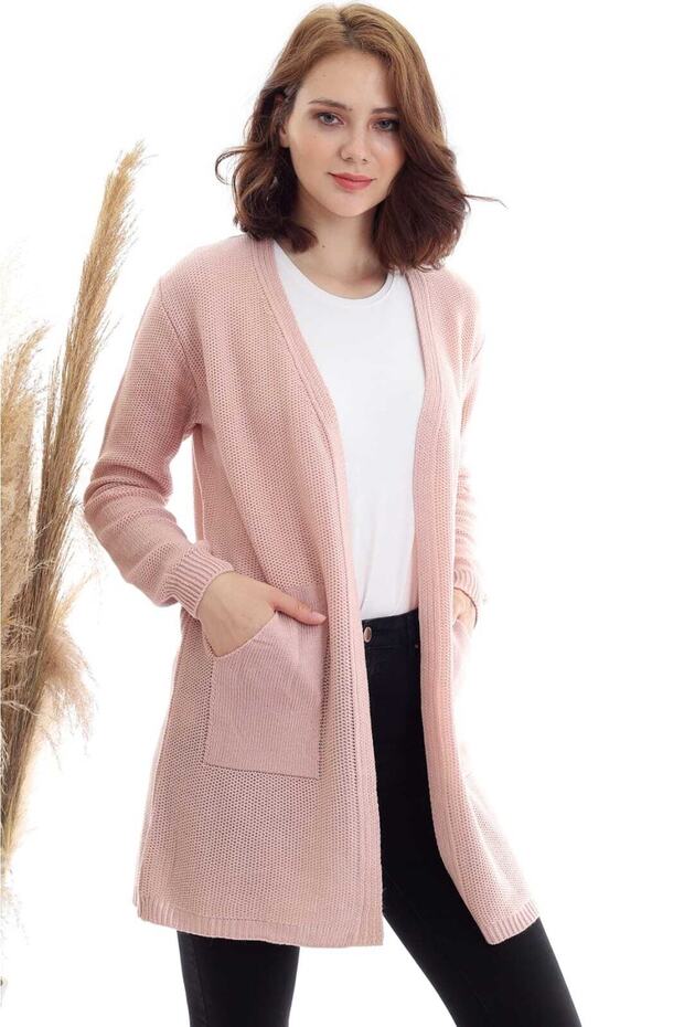 Kangaroo Pocket Cardigan - 1