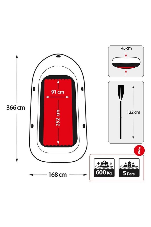 Excursion 5 Şişme Bot 366*168cm - 3