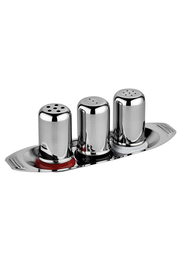 Salt Shaker Spice Pepper Shaker Set Stainless Steel Cafe Diner Restaurant Large Gondola Set (MODEL 2)