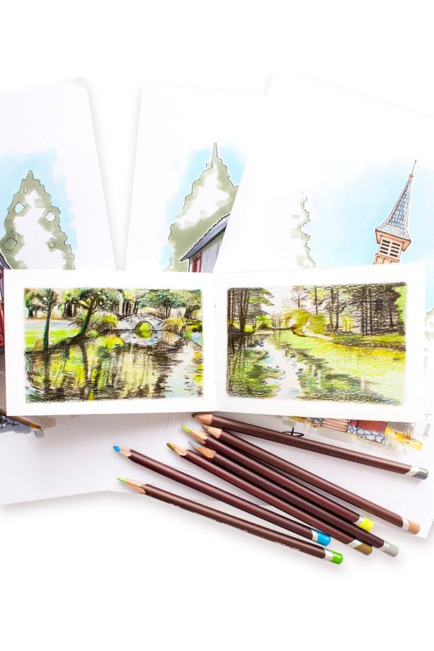 Cep Eskiz Defteri (suluboya Ve Grafik Için) Watercolor Reportage Sketchbook - 7