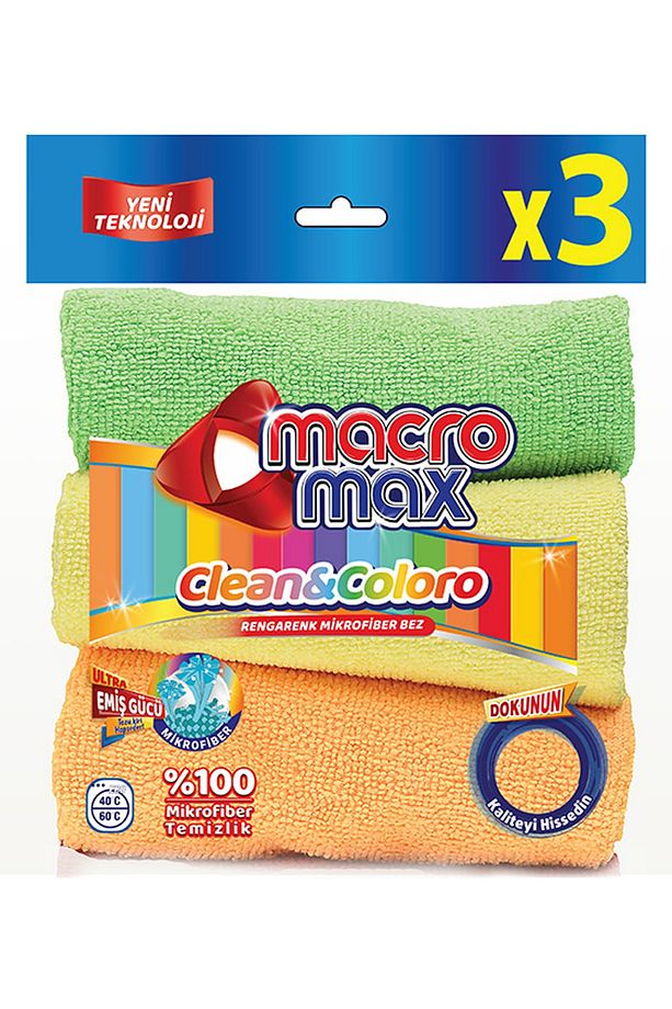 3 Adet Renkli Sihirli Mutfak Temizlik Bezi Mikrofiber Bez - 1