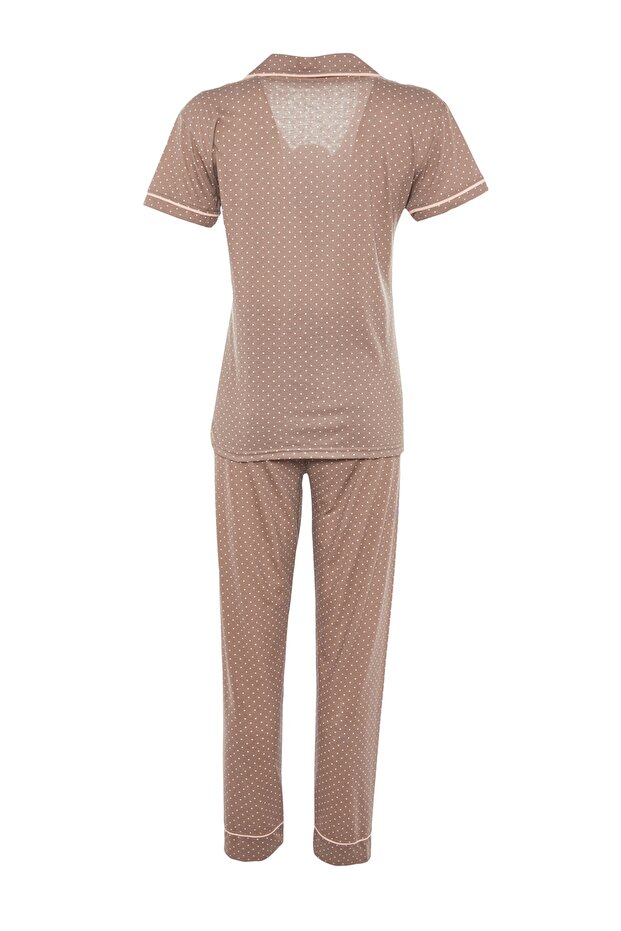 Vizon Baskılı Gömlek-Pantolon Örme Pijama Takımı THMSS21PT0876 - 8