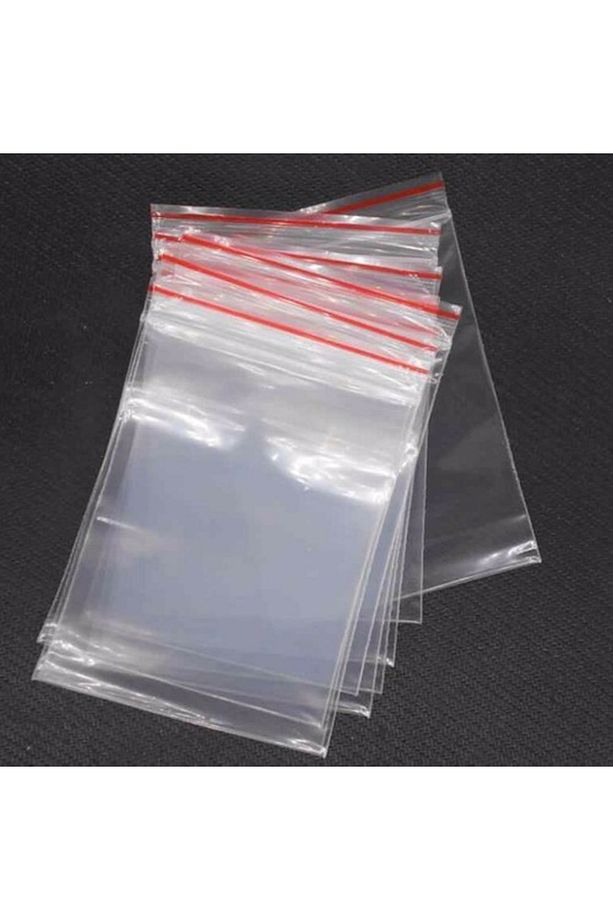 200 Adet 9x11 Cm Kilitli Poşet , Kilitli Naylon Torba , Şeffaf Ambalaj Poşeti , Kına Çerez Poşeti - 3