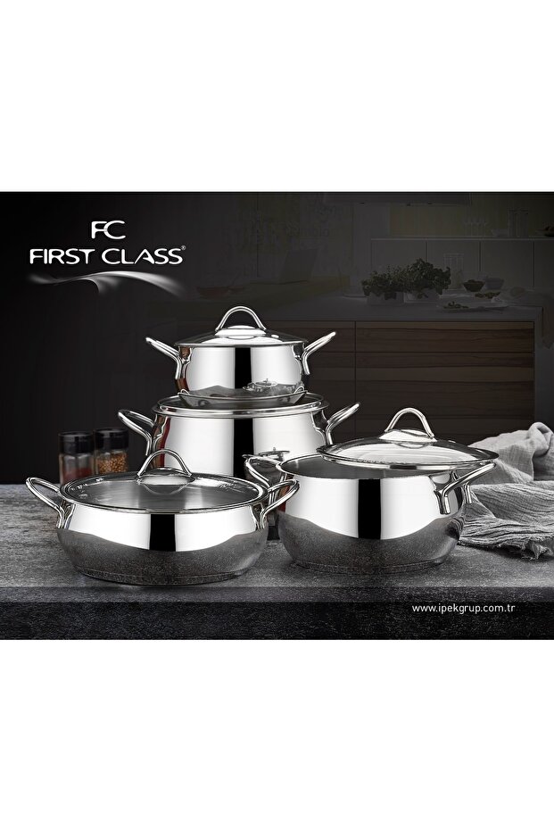 Delux 8 Parça Tencere Seti Platin - 1