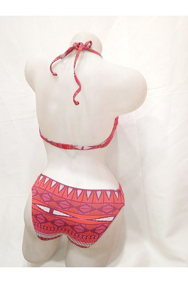 Kadin Boyundan Bağlamalı Rengi Bikini Set - 3