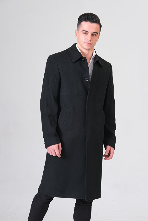 Gömlek Yaka Uzun Palto - 2
