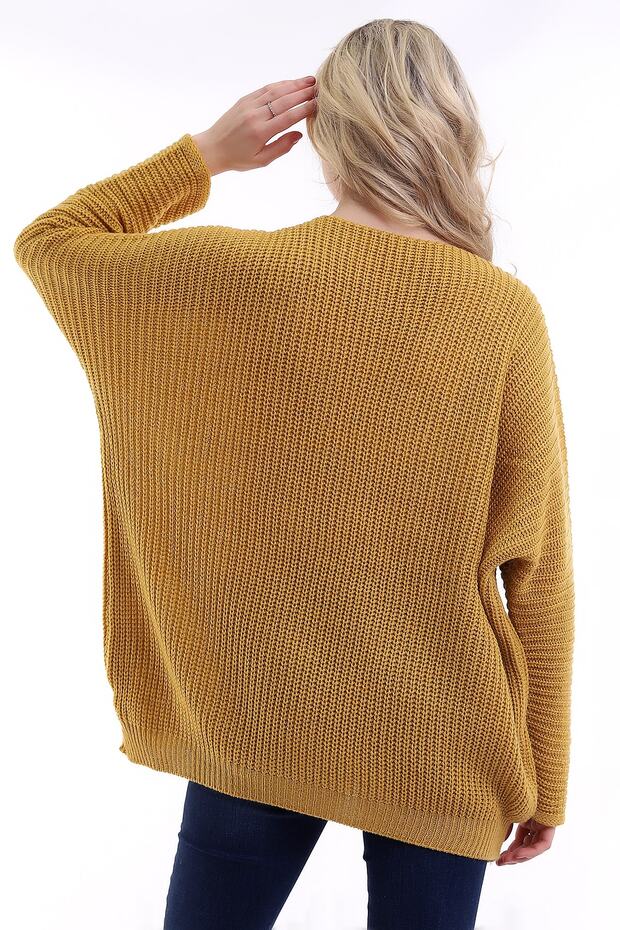 V-Neck Oversize Sweater - 6