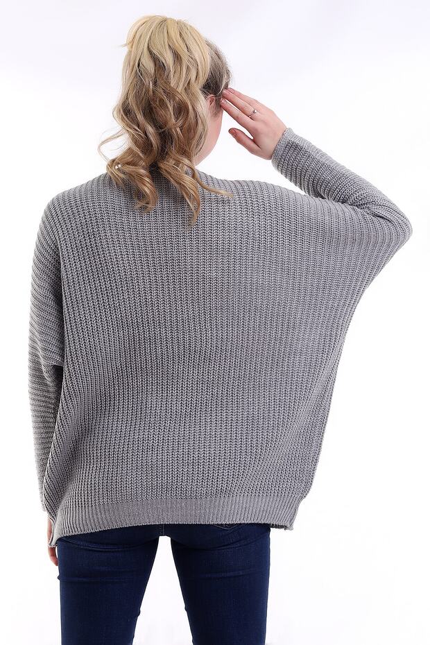 سترة كبيرة الحجم بياقة على شكل حرف V - 6