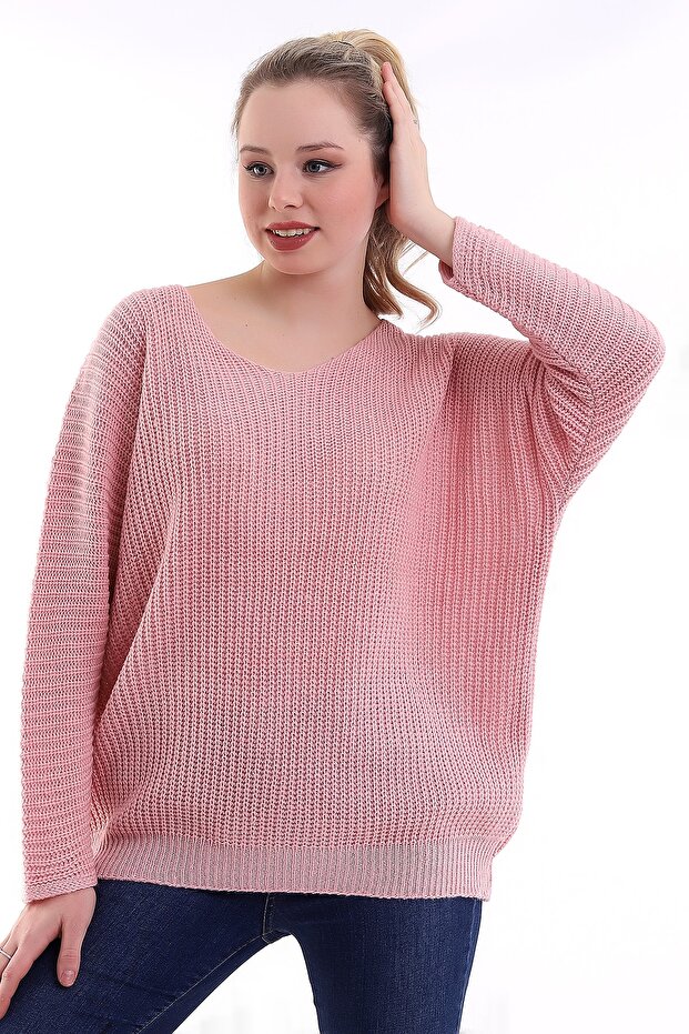 V-Neck Oversize Sweater - 4