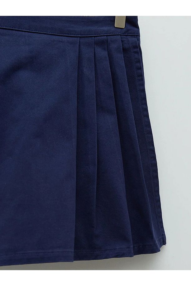 Your Fashion Style'dan Kız Çocuk Lacivert Şort Etek Basic Gabardin - 8
