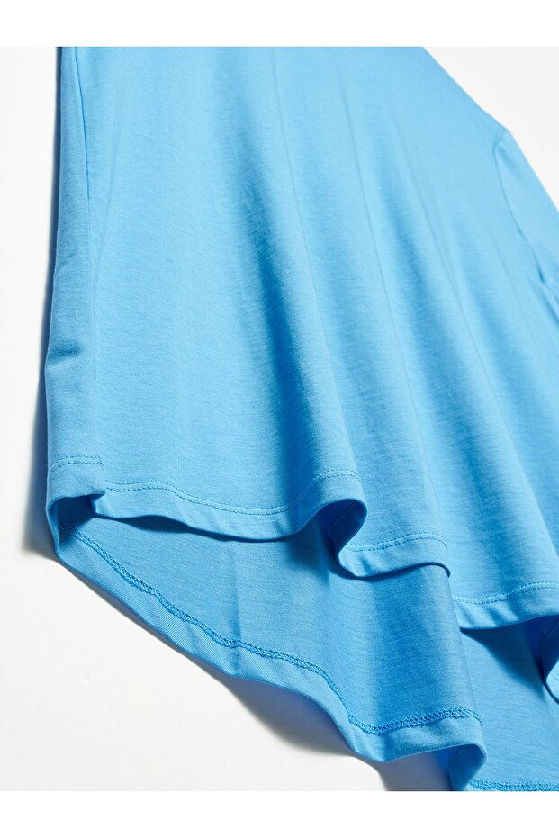 Kadın Bisiklet Yaka Basic T-shirt - 3