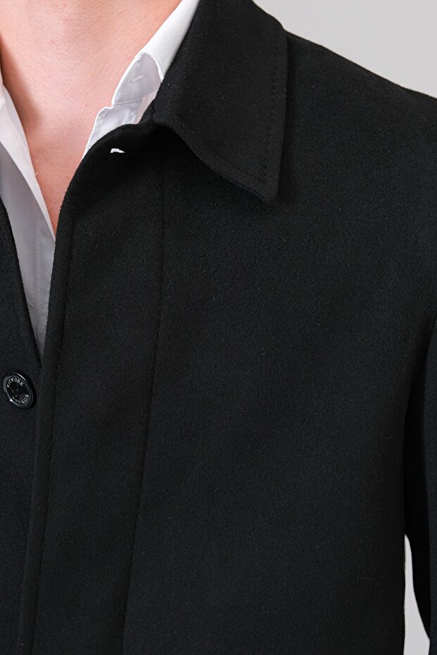 Gömlek Yaka Uzun Palto - 4