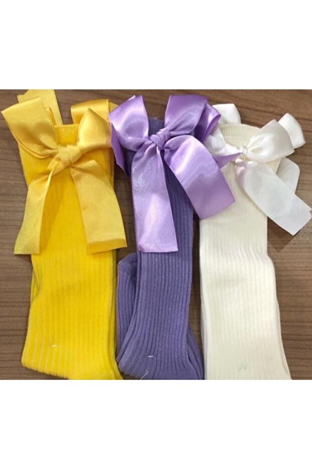 Baby Knee Socks 3-Piece with Bow