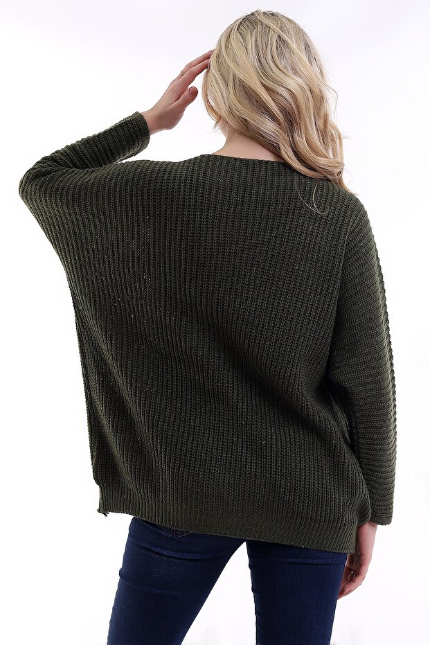 V-Neck Oversize Sweater - 6