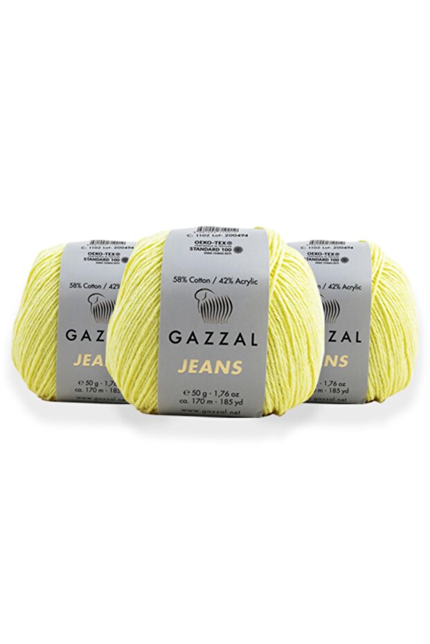 Jeans 50 Gr 3 Pack Amigurumi Punch Hand Knitting Yarn Taka Yarn (1102 Jns)