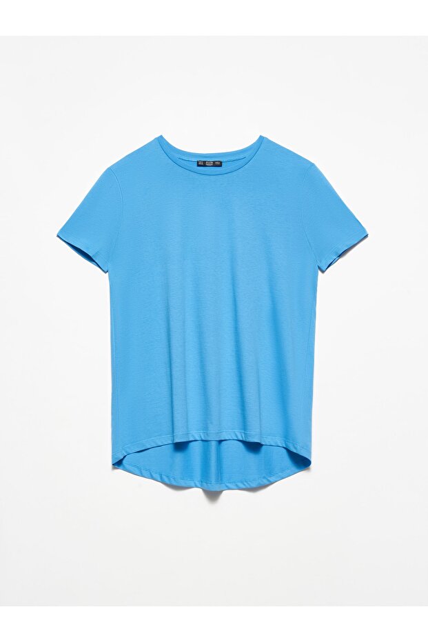 Kadın Bisiklet Yaka Basic T-shirt - 2