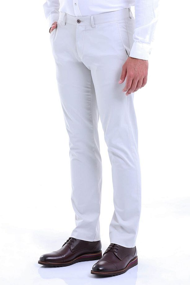 Taş Regular Fit Düz Pamuklu Yandan Cep Kanvas Pantolon - 2