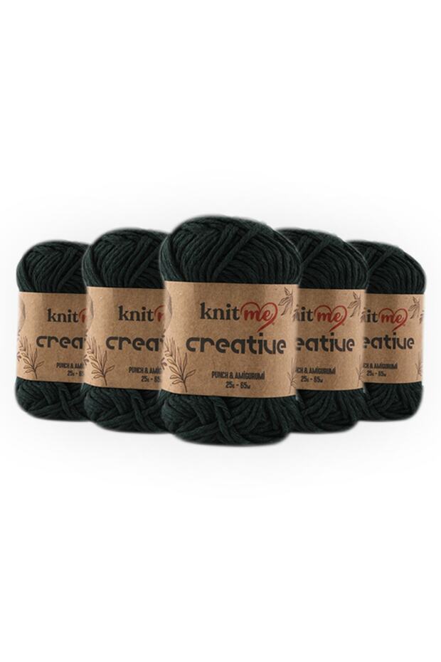 Creative 25 Gr Pack of 5 100% Cotton Amigurumi Punch Hand Knitting Yarn Taka Yarn (1033)