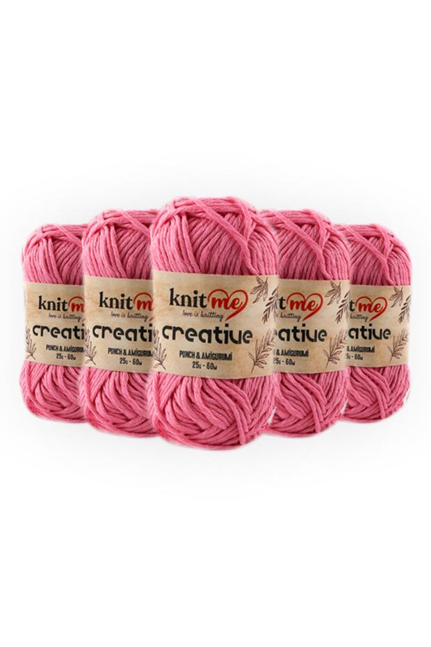 Creative 25 Gr 5 Pack 100% Cotton Amigurumi Punch Hand Knitting Yarn Taka Yarn (1023)