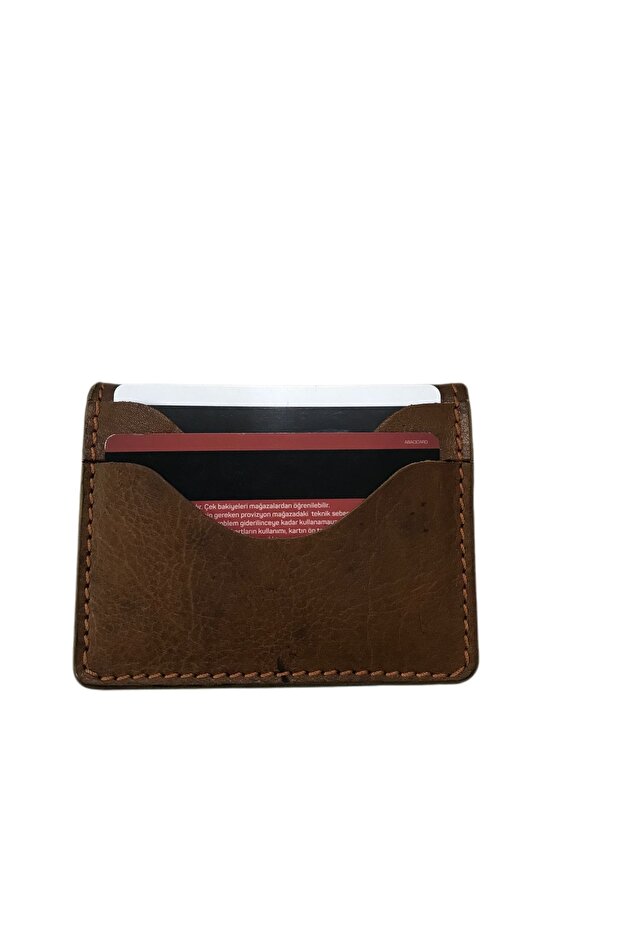 Handmade Minimal Vaketa Leather Card Holder Wallet with Money Compartment