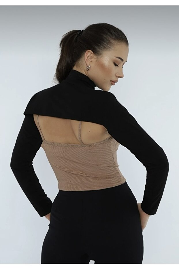 Long Sleeve Black Neck Collar Warning for Nurse and Hijab