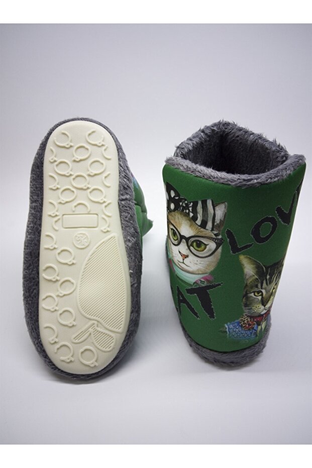 شبشب بطبعة قطة خضراء - 2