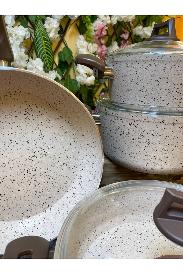 Gözde 7 Parça Granit Tencere Seti (bej) - 3