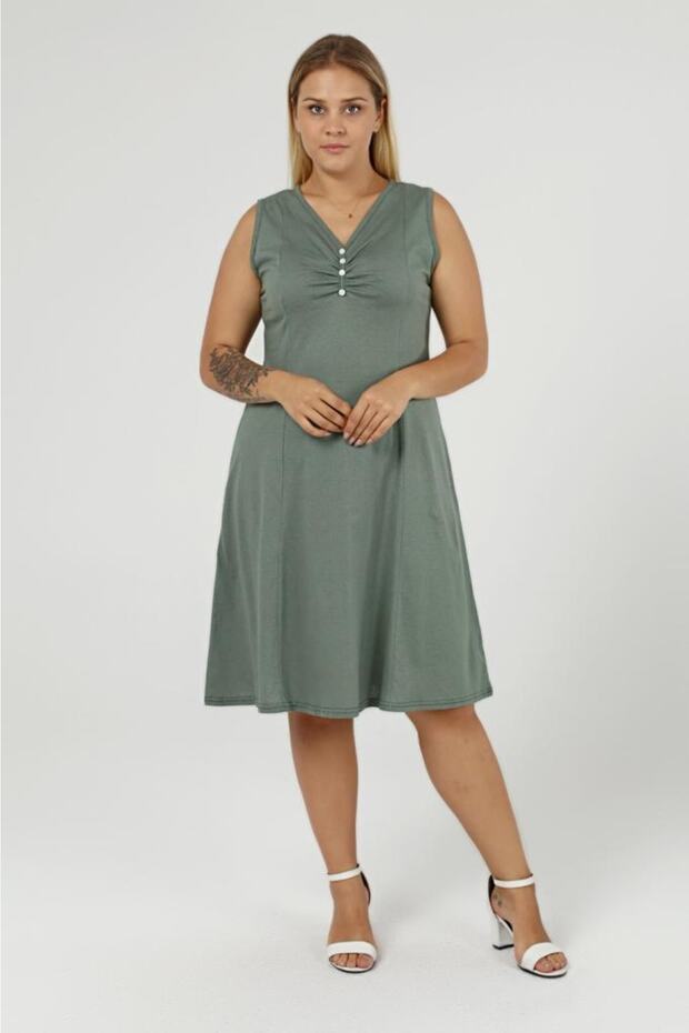 Sleeveless Cotton Combed Cotton Mother Dress
