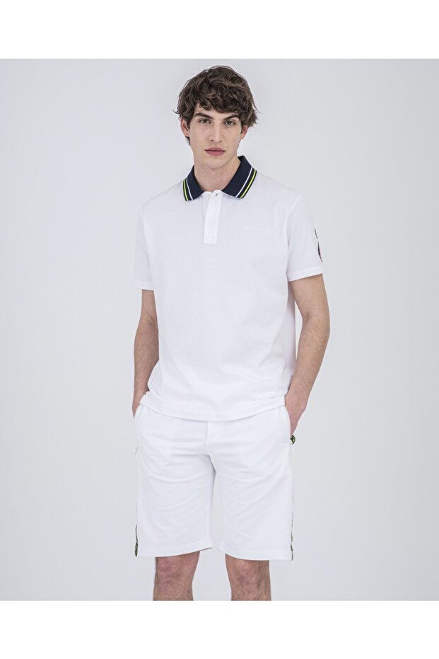 Men's Knitted Poloshirt C w Cotton