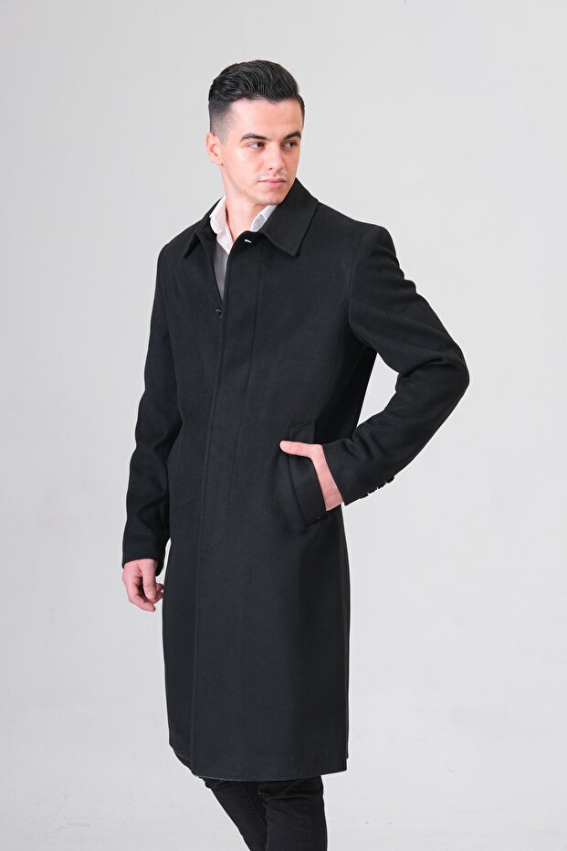 Gömlek Yaka Uzun Palto - 3