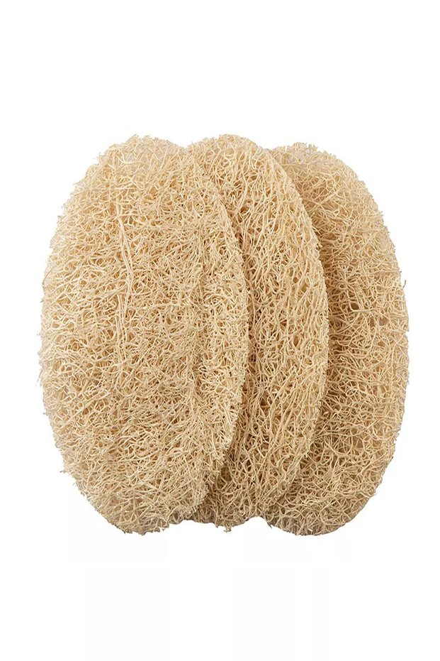 Facial Peeling Disc 3-Piece Loofah Facial Pumpkin Fiber Pouch